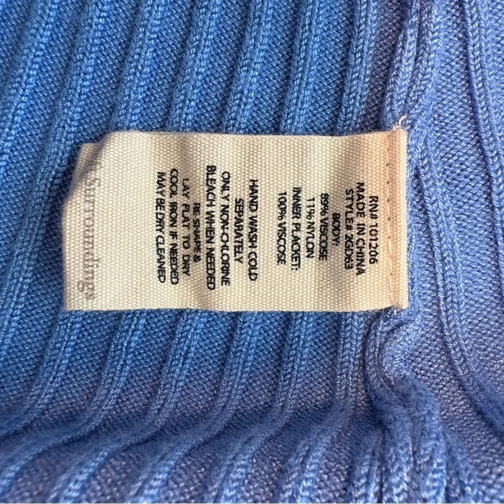 Soft Surroundings Ribbed Valentina Sweater, Size Large, Light Blue - Picture 6 of 6